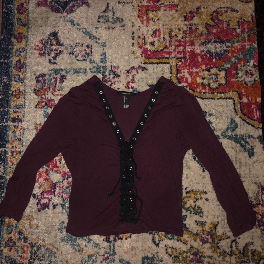 Red crop top